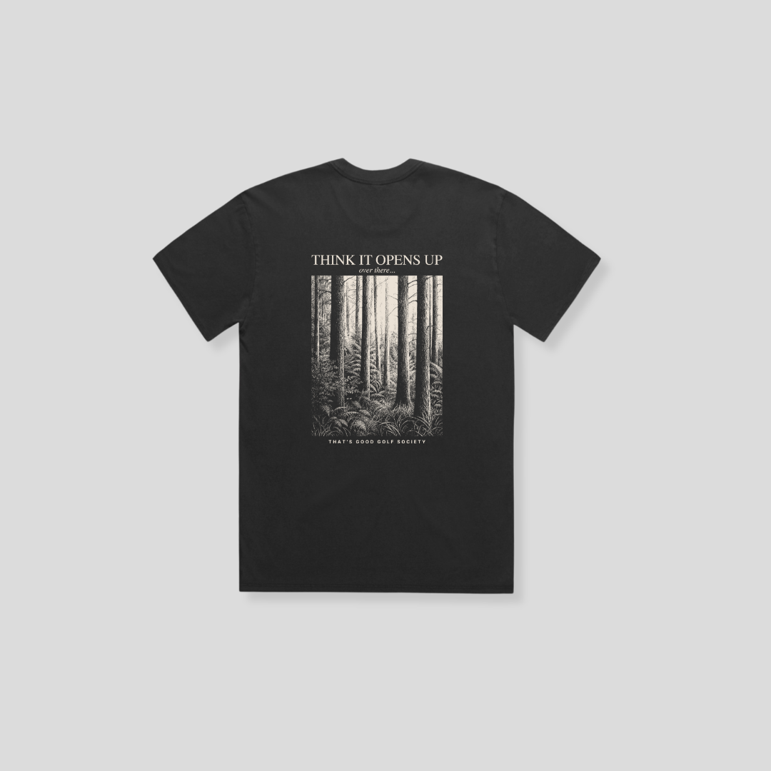 Opens Up Tee - Charcoal