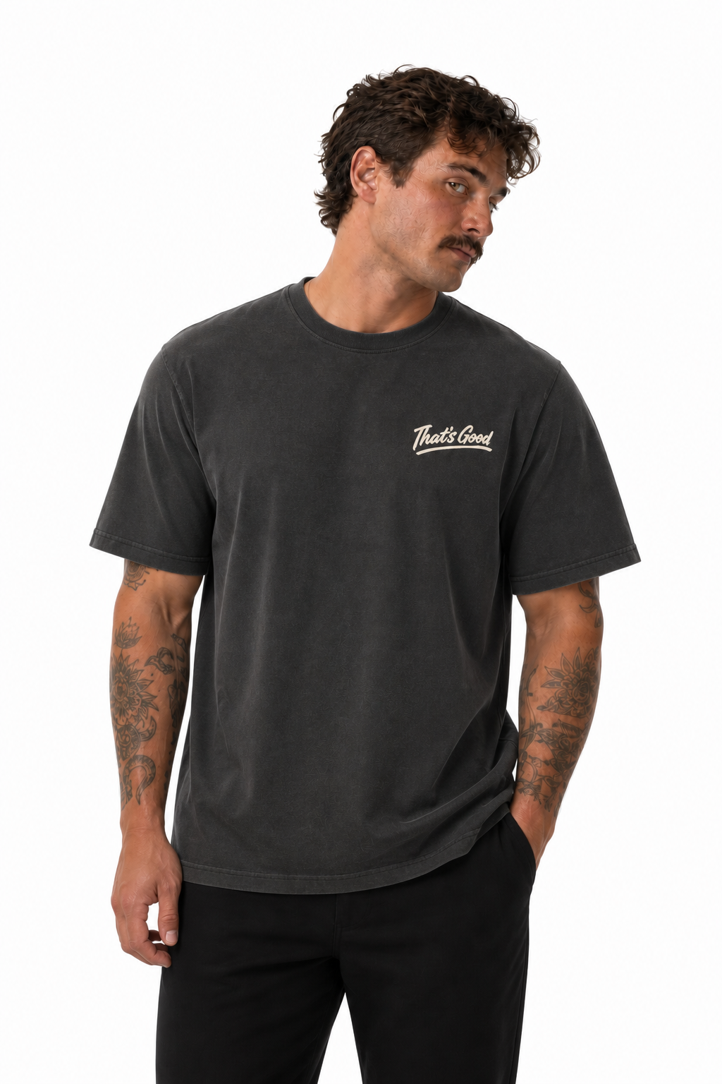 Opens Up Tee - Charcoal