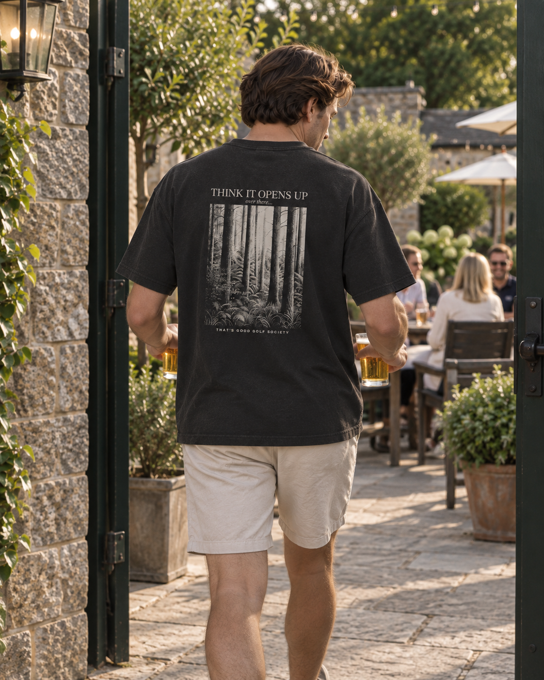 Opens Up Tee - Charcoal